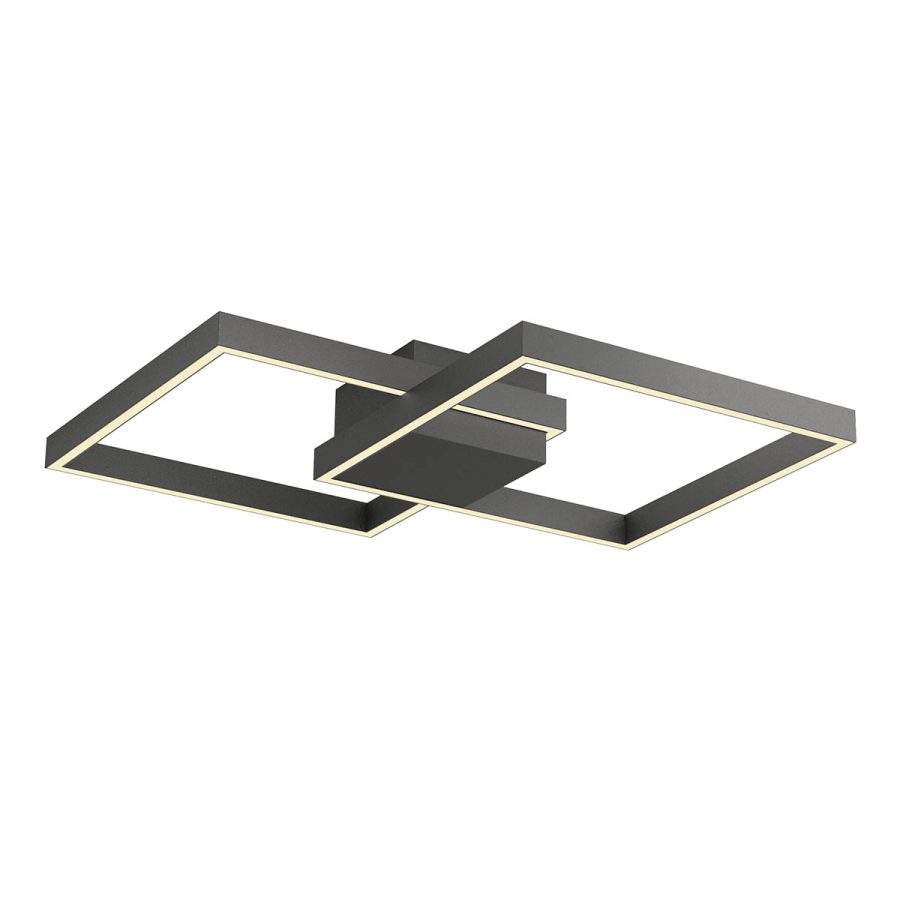 Plafonieră de interior Febe - Art. 01-2862, LED, Redo, SQ 56W 4000K D2*400 Sand Black