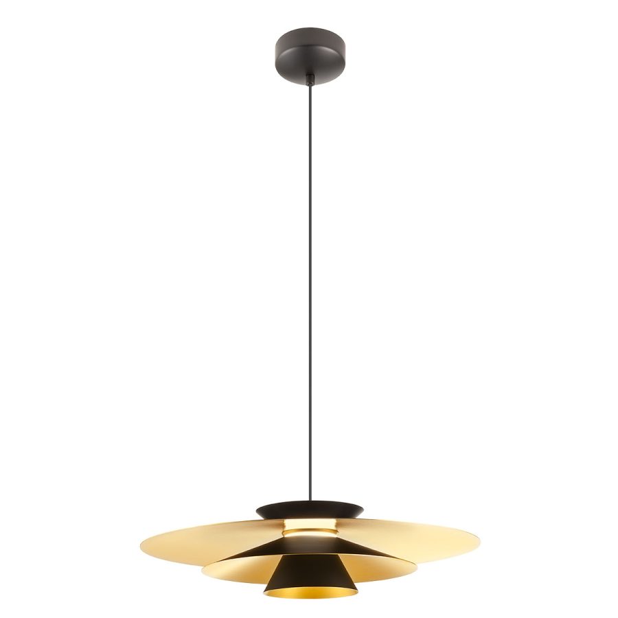 Suspensie de interior Fargo Art. 01-3001, Redo, LED 16.5W D500, Negru Mat/Gold Mat Inside