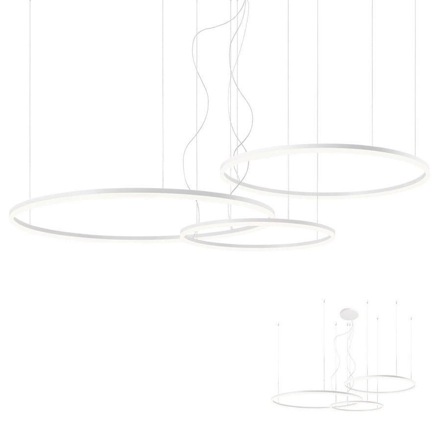 Suspensie de interior ORBIT Art. 01-1722-TRIAC, Redo, LED 163W 3000K D1000+800+600, Sand White