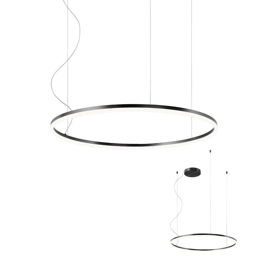 Suspensie de interior ORBIT Art. 01-1949-TRIAC, Redo, LED 55W 3000K D800, Sand Black