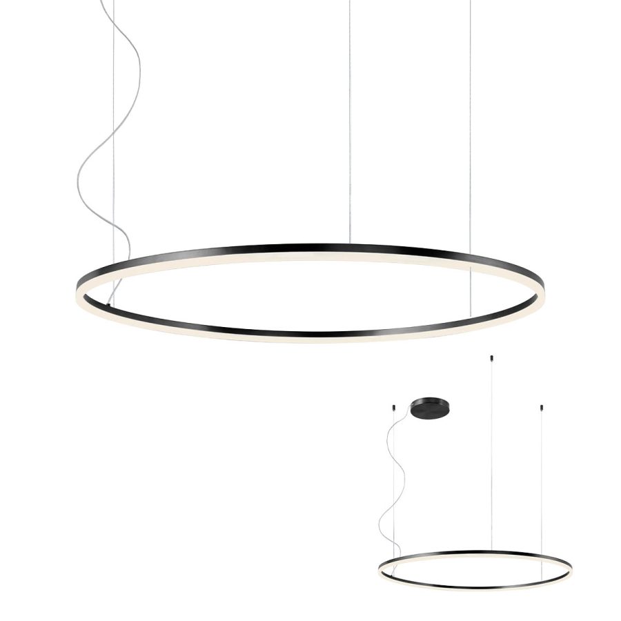 Suspensie de interior ORBIT Art. 01-1950-TRIAC, Redo, LED 66W 3000K D1000, Sand Black