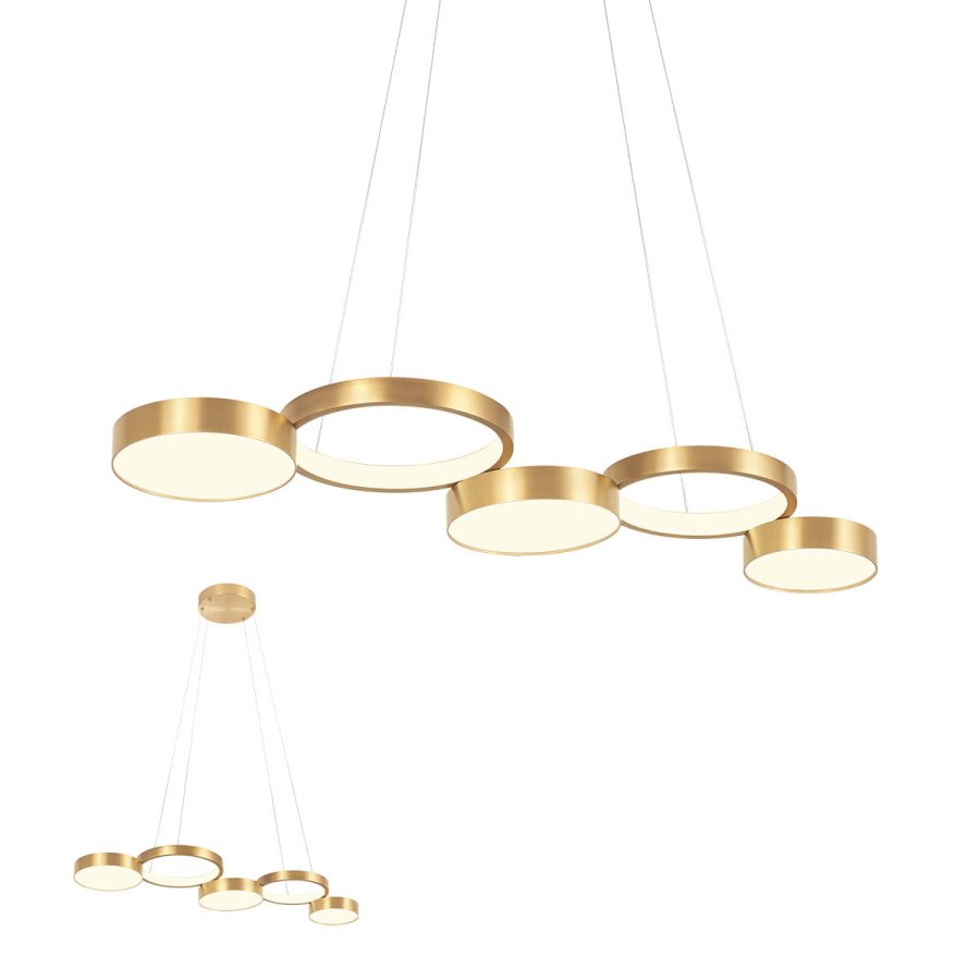 Suspensie de interior CRONOS Art. 01-2543, Redo, LED 65W 3000K L950, Brass