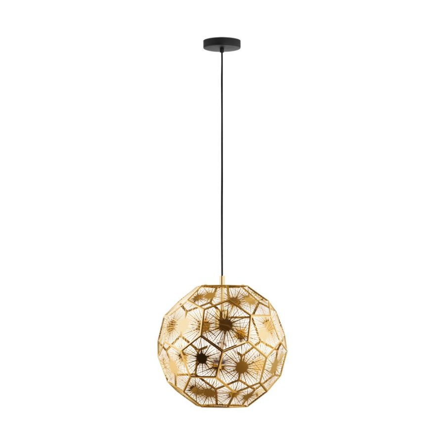 Pendul de interior SKOURA - Art. 39755, Eglo, Negru, alamă