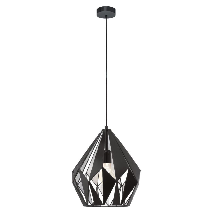 Pendul de interior CARLTON 1 - Art. 49255, Eglo, Negru, argintiu