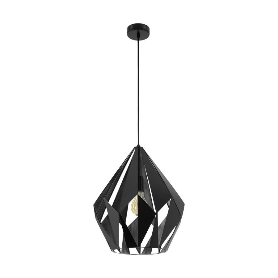 Pendul de interior CARLTON 1 - Art. 49879, Eglo, Negru, argintiu