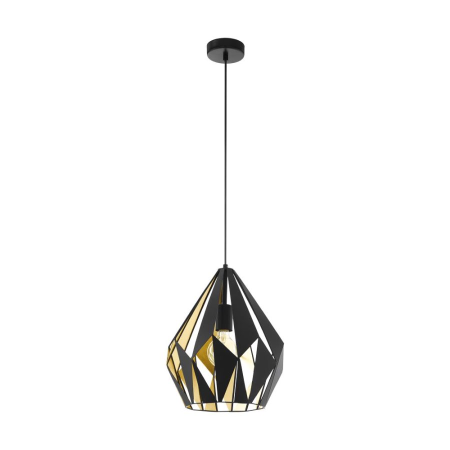 Pendul de interior CARLTON 1 - Art. 49931, Eglo, Negru, auriu