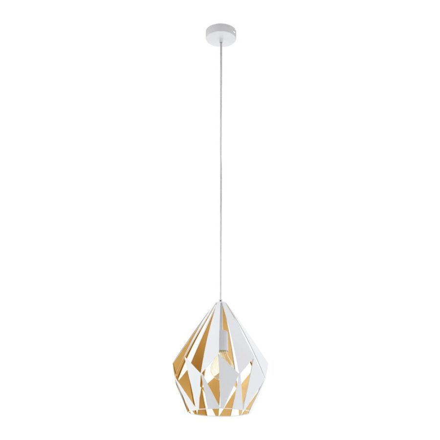 Pendul de interior CARLTON 1 - Art. 49932, Eglo, Alb, auriu miere