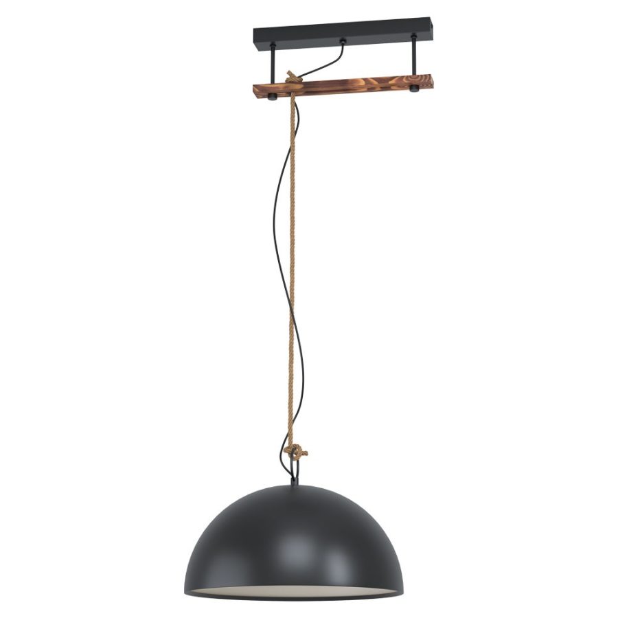 Pendul de interior HODSOLL - Art. 43396, Eglo, Negru, maro rustic