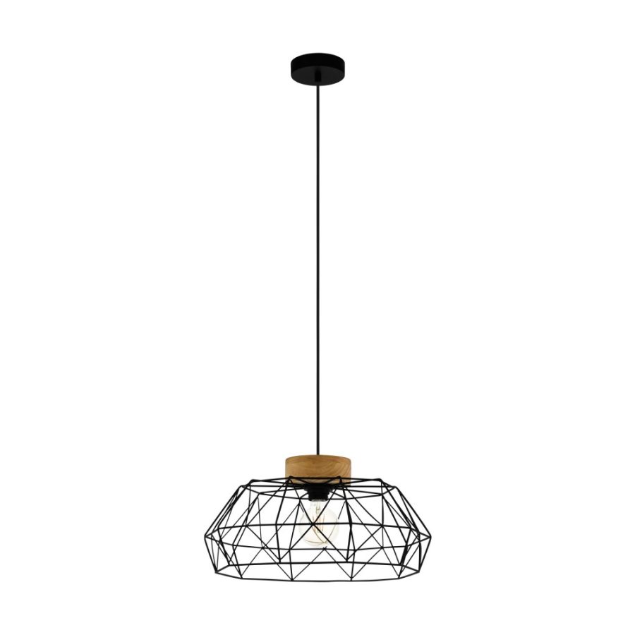 Pendul de interior PADSTOW - Art. 43364, Eglo, Negru, natural