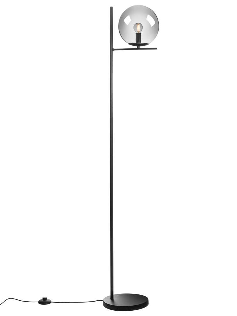 Lampadar de interior BOLDY - Art. 01-3074, Smarter, Negru/Smokey