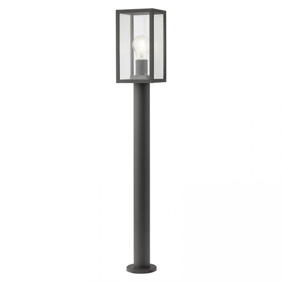 Stâlp pentru exterior MIDAS - Art. 90283, Smarter, E27, Negru mat