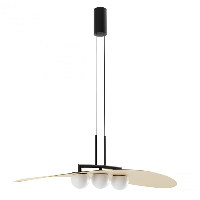 Suspensie de interior CODY - Art. 01-3290, Redo, LED, 28W, Negru mat/Auriu mat