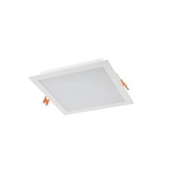 Corp încastrat pătrat cu LED XFACE 18W 100-240V AC 4000K CRI.80 IP40 120° Alb mat