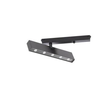 Proiector liniar orientabil XCLICK S 4,5W 48V DC 2700K CRI.90 20° 201x14,6x60 mm IP20 UGR<16 Negru