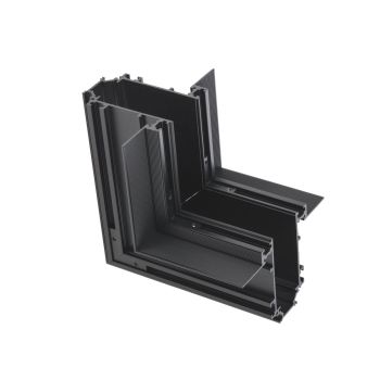 Conector XTRIM M 90grd, unghi interior, plane diferite 48V Negru