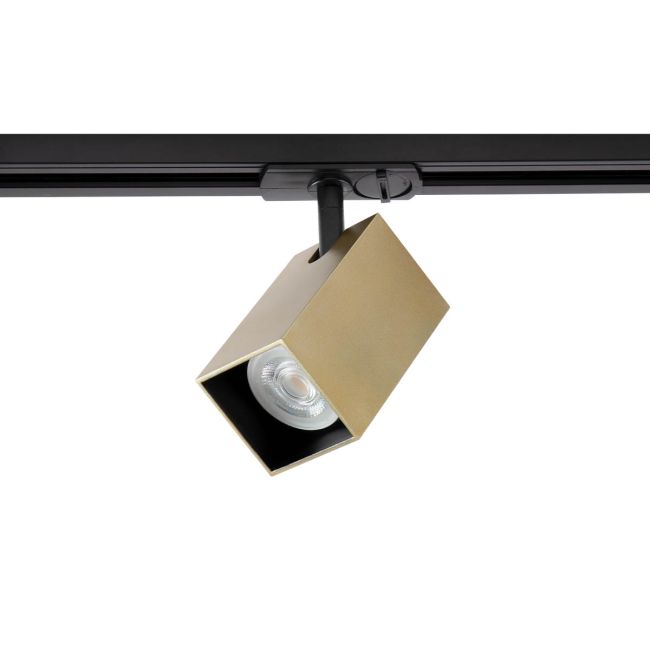 Proiector cu adaptor pentru șină cu un circuit model MINITRACK XCARD GU10 1x50W max. 230V Auriu mat