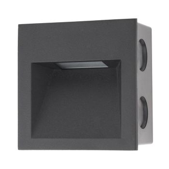 Corp de iluminat încastrat în perete XGHOST LED 2W 100-240V AC 4000K CRI.80 Negru mat