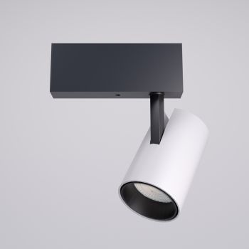 Mini proiector orientabil și dimabil XTRIM DALI cu braț de montaj vizibil 3000K CRI90 20° Alb mat