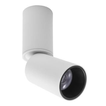Plafonieră tip proiector orientabil cu montaj aparent pe tavan LED XPIPE 1x15W 220-240V AC 2700K CRI.80 24° Alb mat