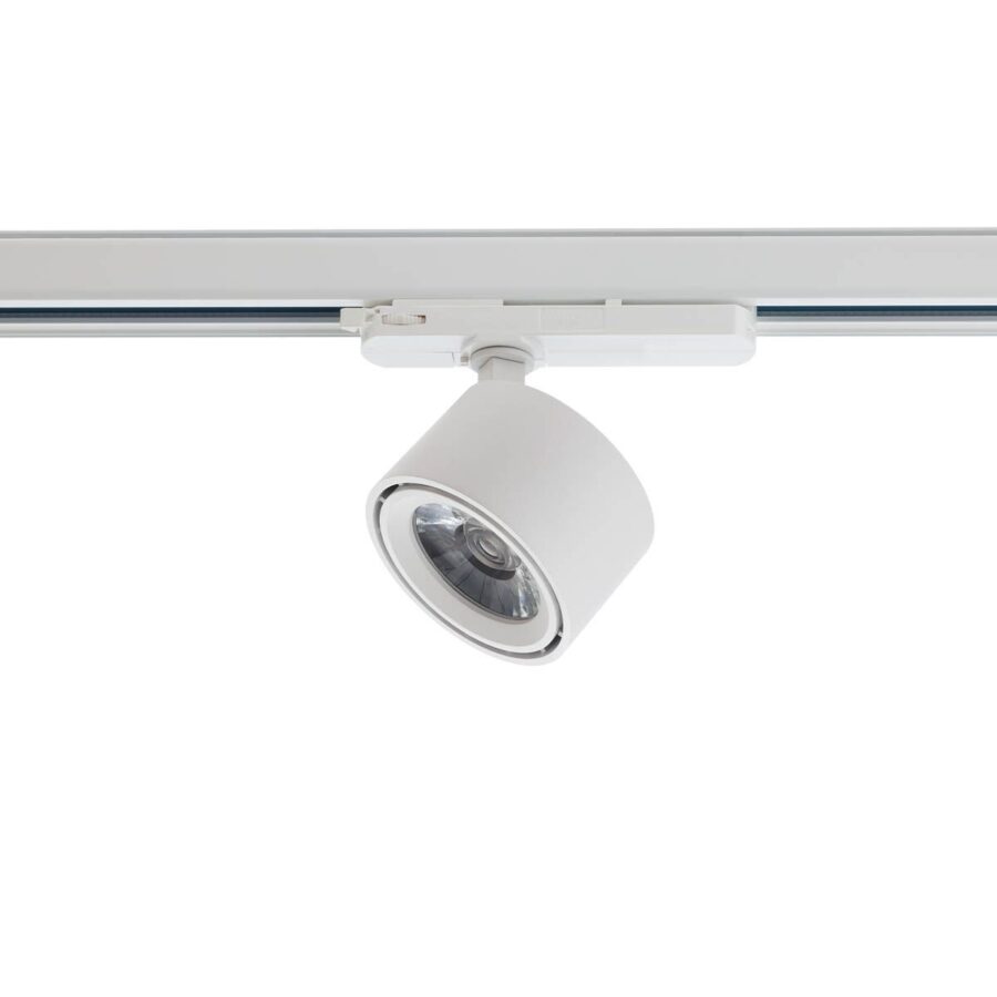 Proiector orientabil cu adaptor pentru şine cu 3 circuite XTORCH 1x20W 220-240V 3000K CRI.92 UGR<10 36° Alb mat