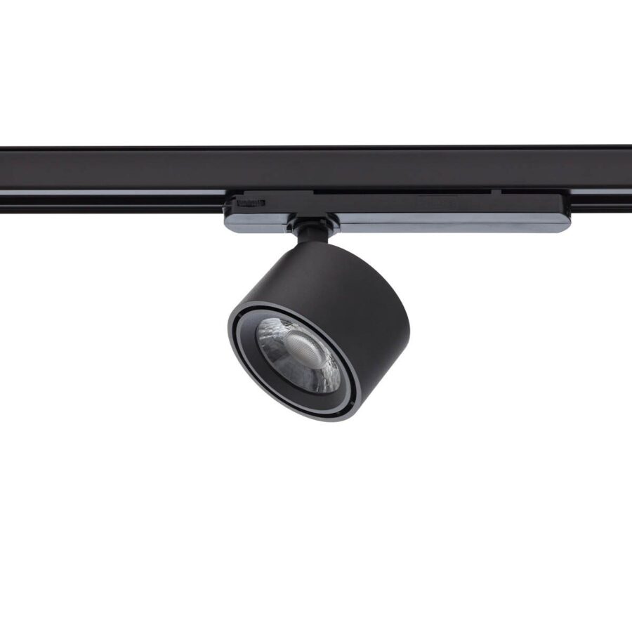 Proiector orientabil cu adaptor pentru şine cu 3 circuite XTORCH 1x28W 220-240V 4000K CRI.92 UGR<10 36° Negru mat
