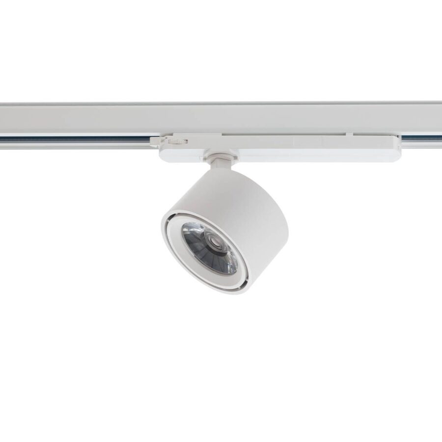 Proiector orientabil cu adaptor pentru şine cu 3 circuite XTORCH 1x28W 220-240V 3000K CRI.92 UGR<10 36° Alb mat