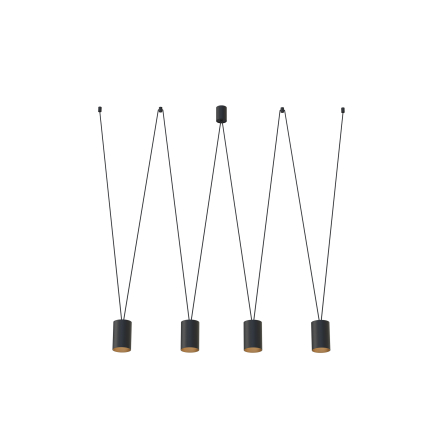 Suspensie de interior MORE TONE IV - Art. 7814, Nowodvorski, Negru/Auriu