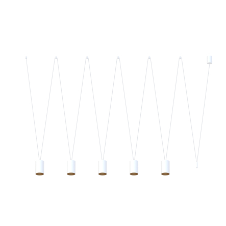 Suspensie de interior MORE TONE V - Art. 7821, Nowodvorski, Alb/Auriu