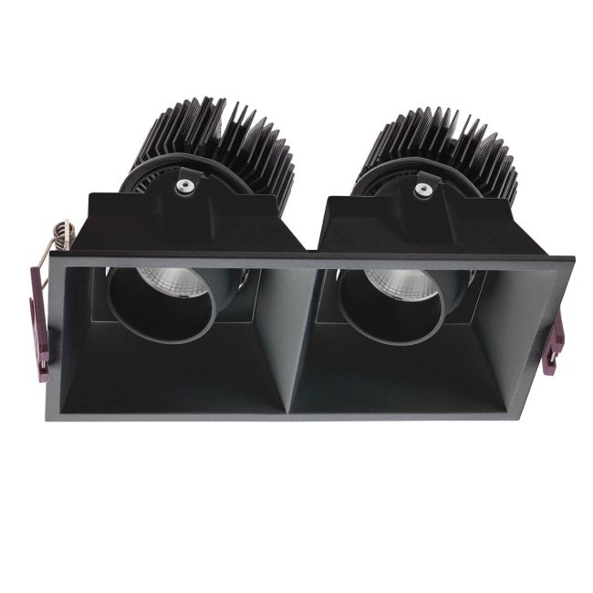 Corp de iluminat orientabil încastrat XARGO cu LED 2x10W 2700K CRI.90 UGR<16 38°, Negru