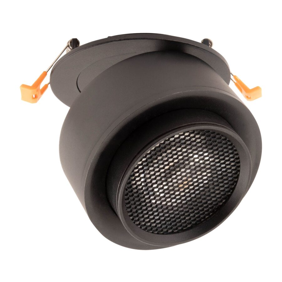 Plafonieră orientabilă rotundă XARTE pentru montaj semi încastrat 28W 4000K CRI.90 15-45°, Negru mat