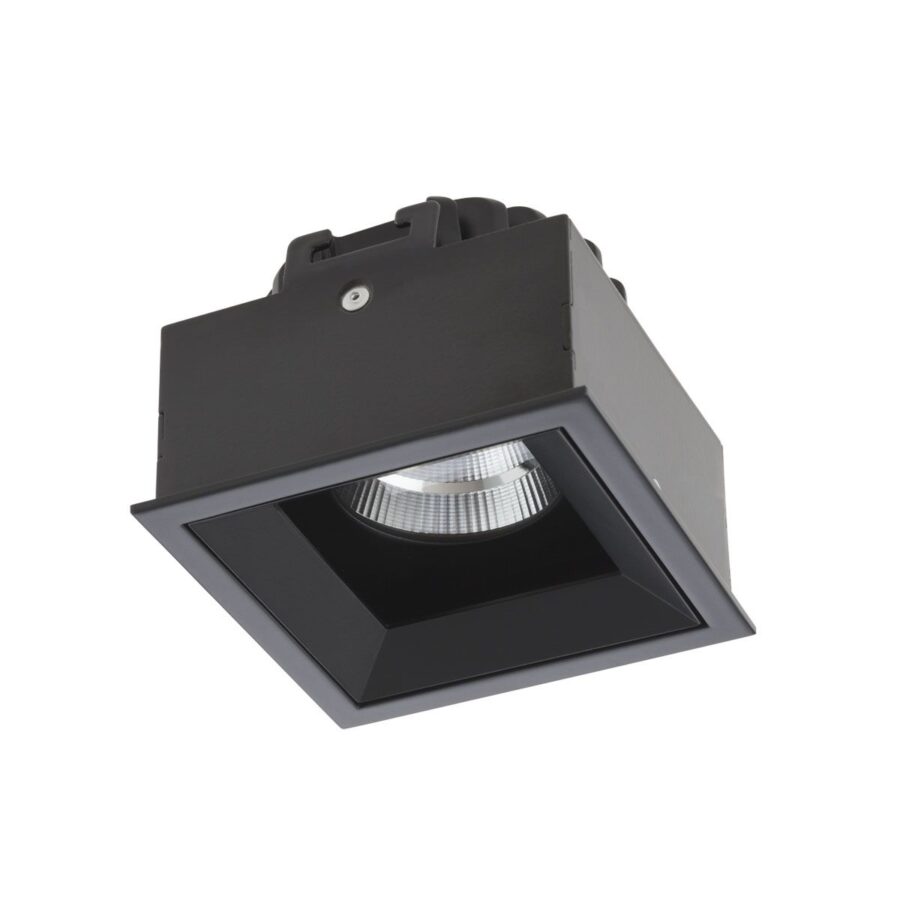 Spot încastrat XDEEP cu luminanță redusă 1x10,5W 3000K CRI.90 UGR<19 36°, Negru mat