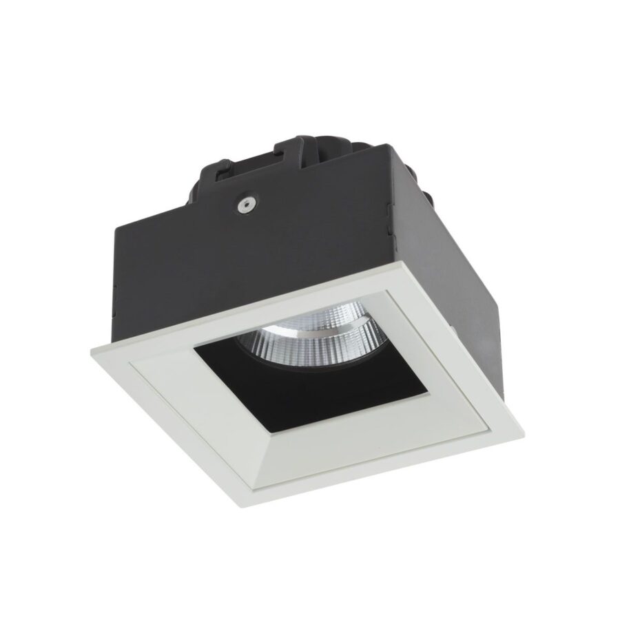 Spot încastrat XDEEP cu luminanță redusă 1x10,5W 3000K CRI.90 UGR<19 36°, Alb mat