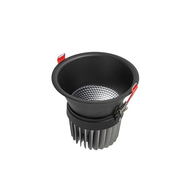 Spot încastrat XKAPPA cu luminanță redusă 1x25W 2700K CRI.90 24° UGR<17, Negru mat