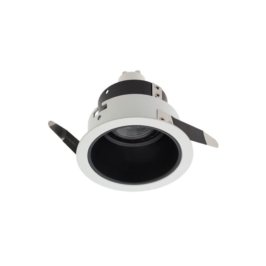 Spot încastrat în plafon fals, fix, rotund XTON GU10/PAR16 1x50W max. 230V, Alb mat/Negru mat