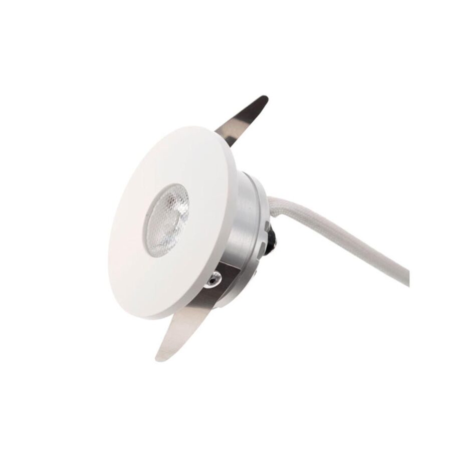 Spot rotund încastrat cu montaj în tavan sau perete XTWIST 1x3W 700mA 2-4V 4000K CRI.80 40°, Alb mat