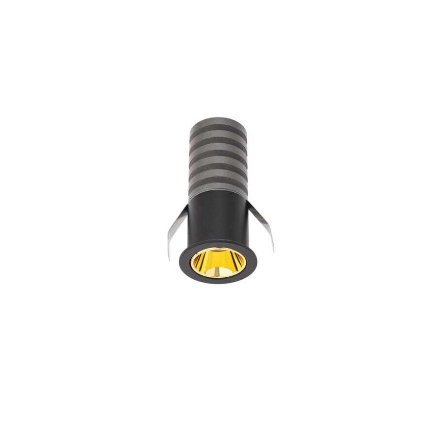 Corp de iluminat încastrat fix XPIKO cu LED 5W 2700K, Negru mat/Auriu
