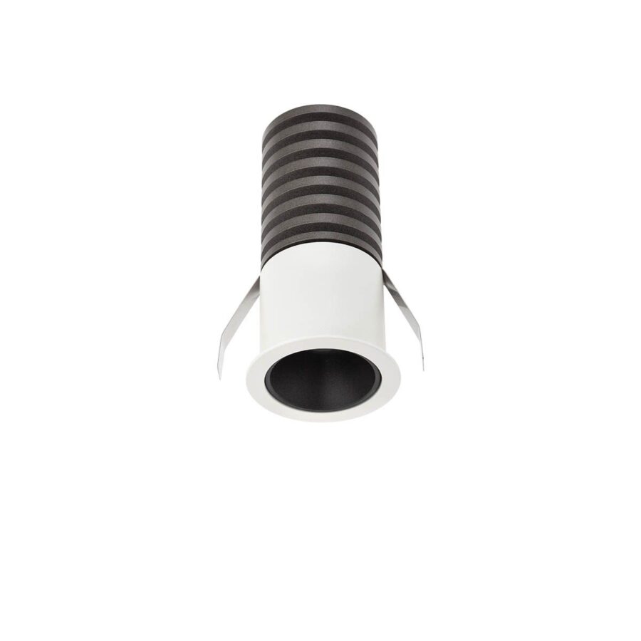 Corp de iluminat încastrat fix XPIKO cu LED 8W 3000K, Alb mat/Negru