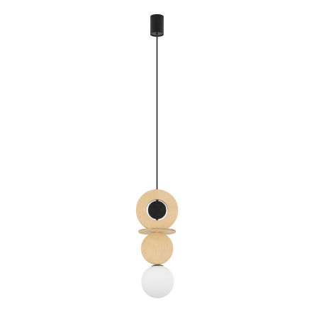 Suspensie de interior DROPS WOOD A - Art. 11173, Nowodvorski, Lemn/Negru