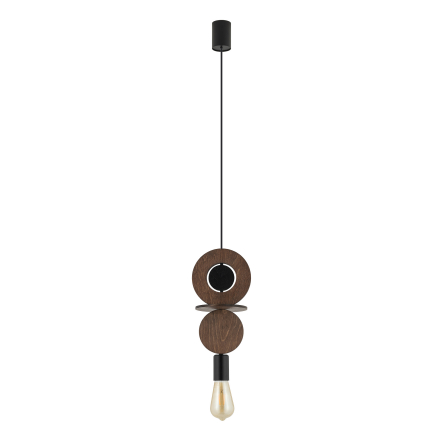 Suspensie de interior DROPS WOOD C - Art. 11175, Nowodvorski, Lemn/Negru