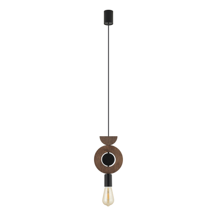 Suspensie de interior DROPS WOOD D - Art. 11176, Nowodvorski, Lemn/Negru