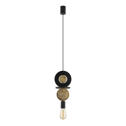 Suspensie de interior DROPS WOOD E - Art. 11177, Nowodvorski, Lemn/Negru