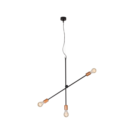 Suspensie de interior STICKS III - Art. 6268, Nowodvorski, Negru/Alamă