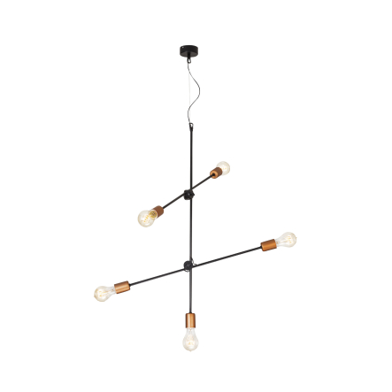 Suspensie de interior STICKS V - Art. 6270, Nowodvorski, Negru/Alamă