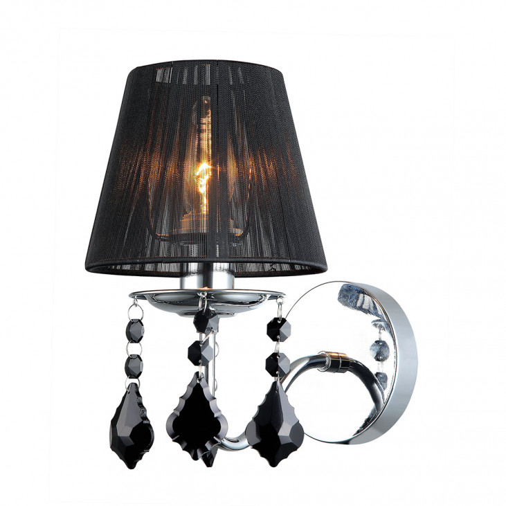 Aplică de interior Cornelia - Art. MBM-2572/1 BK, Italux, Crom/Negru