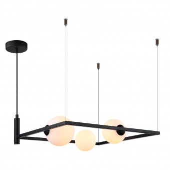 Lustră de interior Gareth - Art. MDM-3975/3 BK, Italux, Negru
