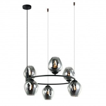 Lustră de interior Roxane - Art. MDM-4045-6 BK+SG, Italux, Negru