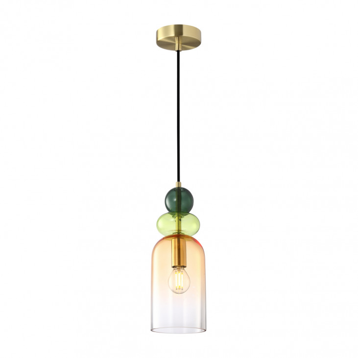 Pendulă de interior Manso - Art. PND-37462C-MC-GD, Italux, Auriu/Multicolor
