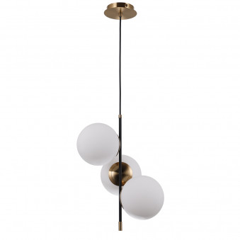 Pendul de interior Stelia - Art. PND-43660-3, Italux, Negru mat/Bronz