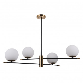 Pendul de interior Stelia - Art. PND-43660-4, Italux, Negru mat/Bronz