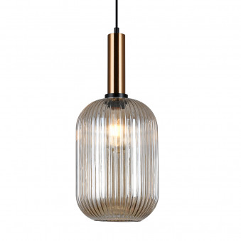 Pendul de interior Antiola - Art. PND-5588-1L-BRO+AMB, Italux, Maro/Chihlimbar